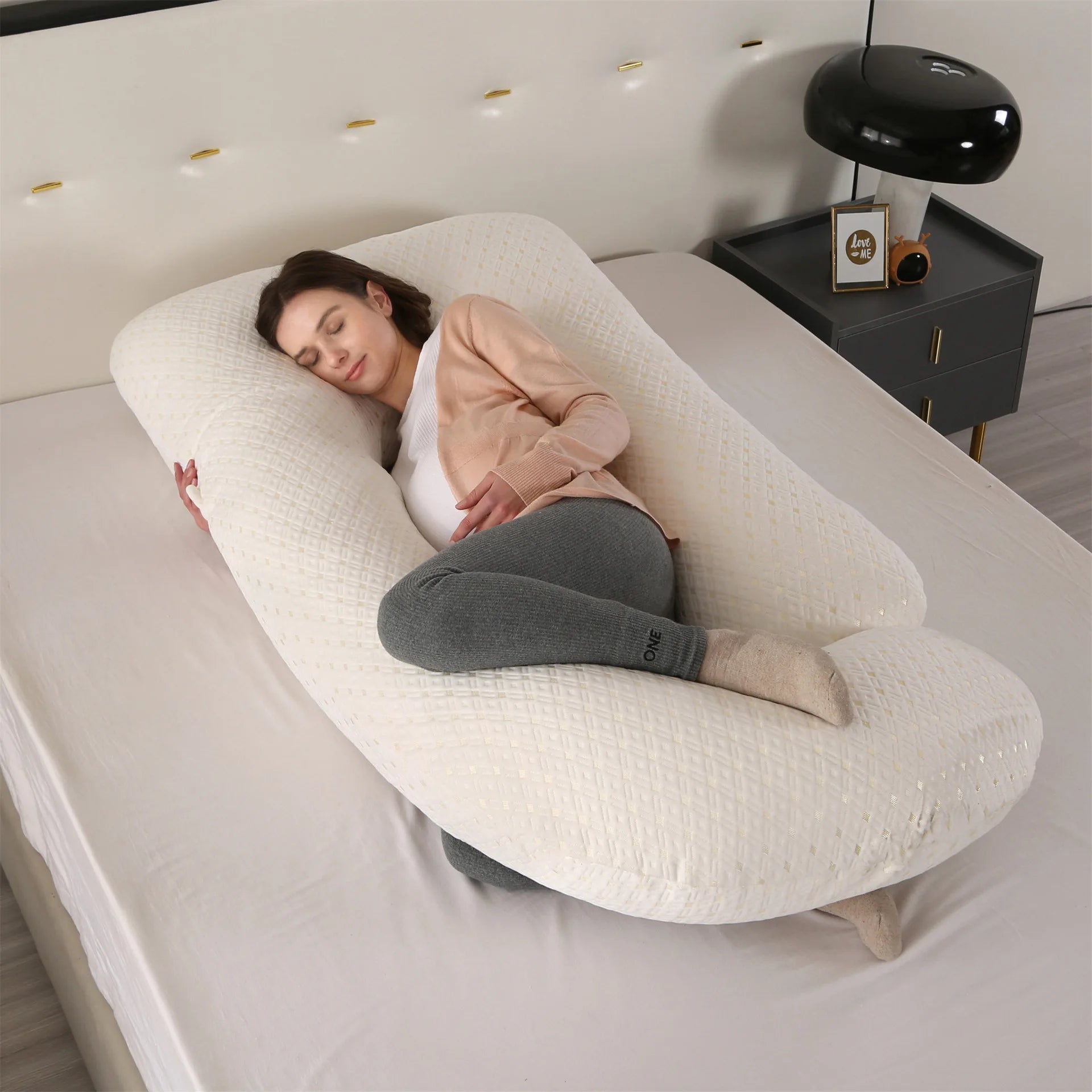 Machine Washable G-Shape Full Body Support Pregnancy Maternity Pillow Soft Feature
