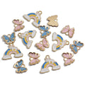 Cute Rainbow Butterfly Cloud Beautiful Bead Metal Kawaii Miniature Jewelry Pendant Beads Accessory