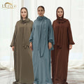 2023 Loriya Plus Size Jilbab Abaya Women Muslim Dress Traditional Muslim Clothing Plain Abaya for Women Eid Islamic Clothing
