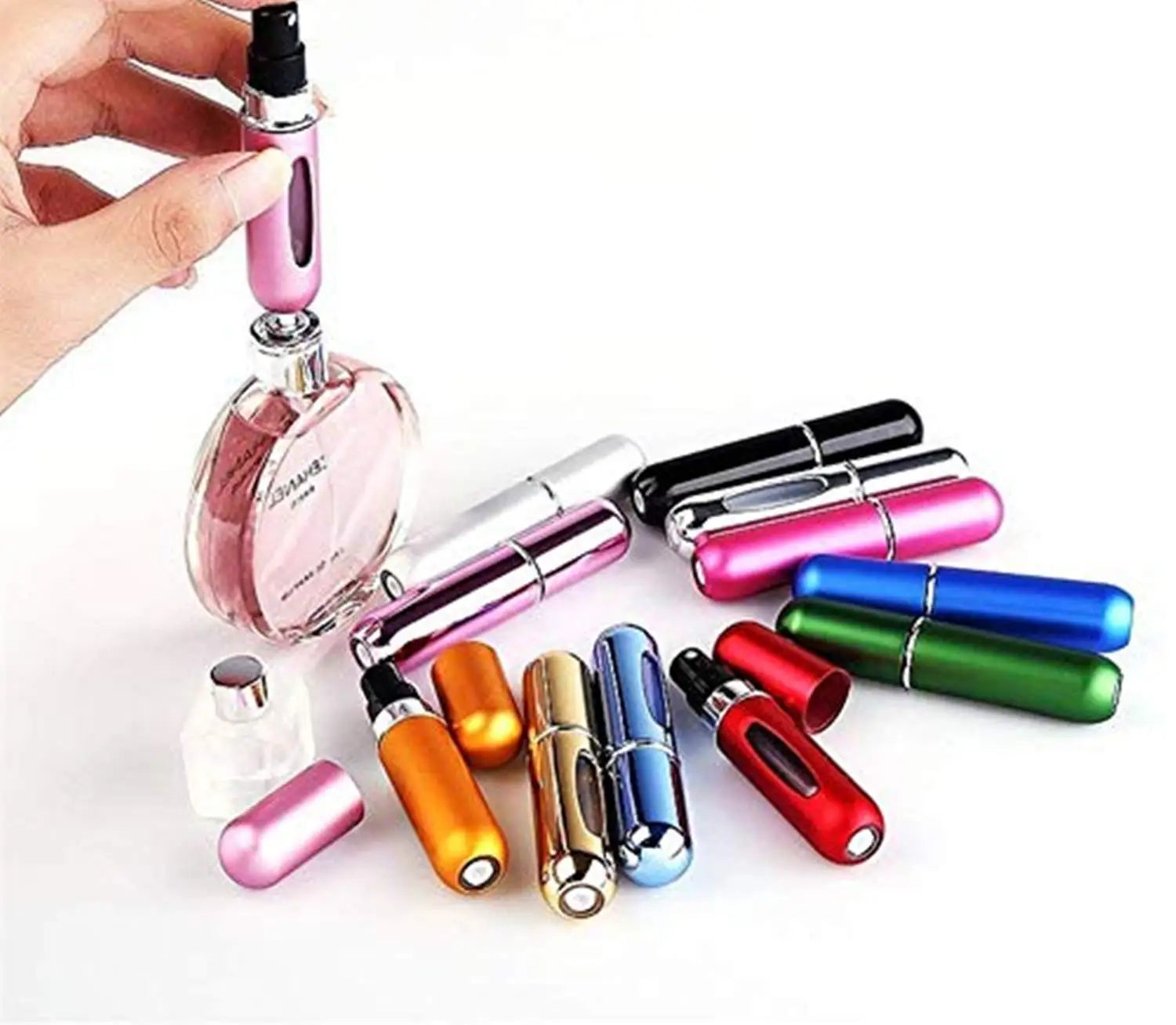 Refillable Bottle Pocket Sprayer Travel Mini Perfume Atomizer Container Multicolor Cosmetic Aluminum Customized PUMP Sprayer