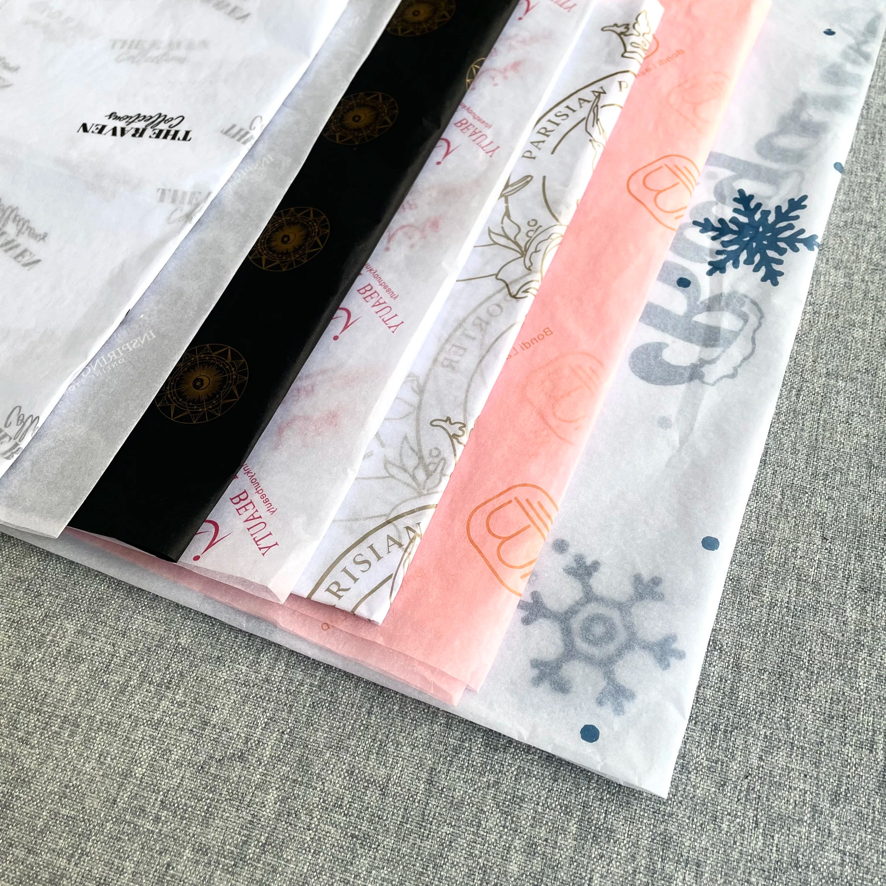 New  Design Eco-friendly Packaging Custom Logo Printed Tissue Paper / Gift Wrap / Wrapping Tissue Paper Roll With Logo