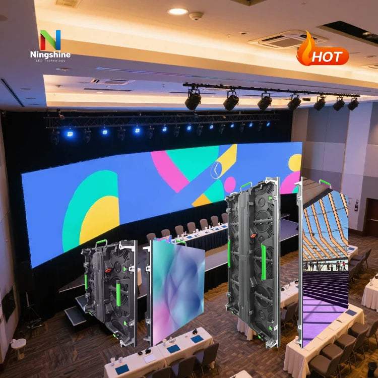 Indoor Immersive Experience Dynamic Screen Curved Advertising Screen Stage Rental LED Display Video Wall