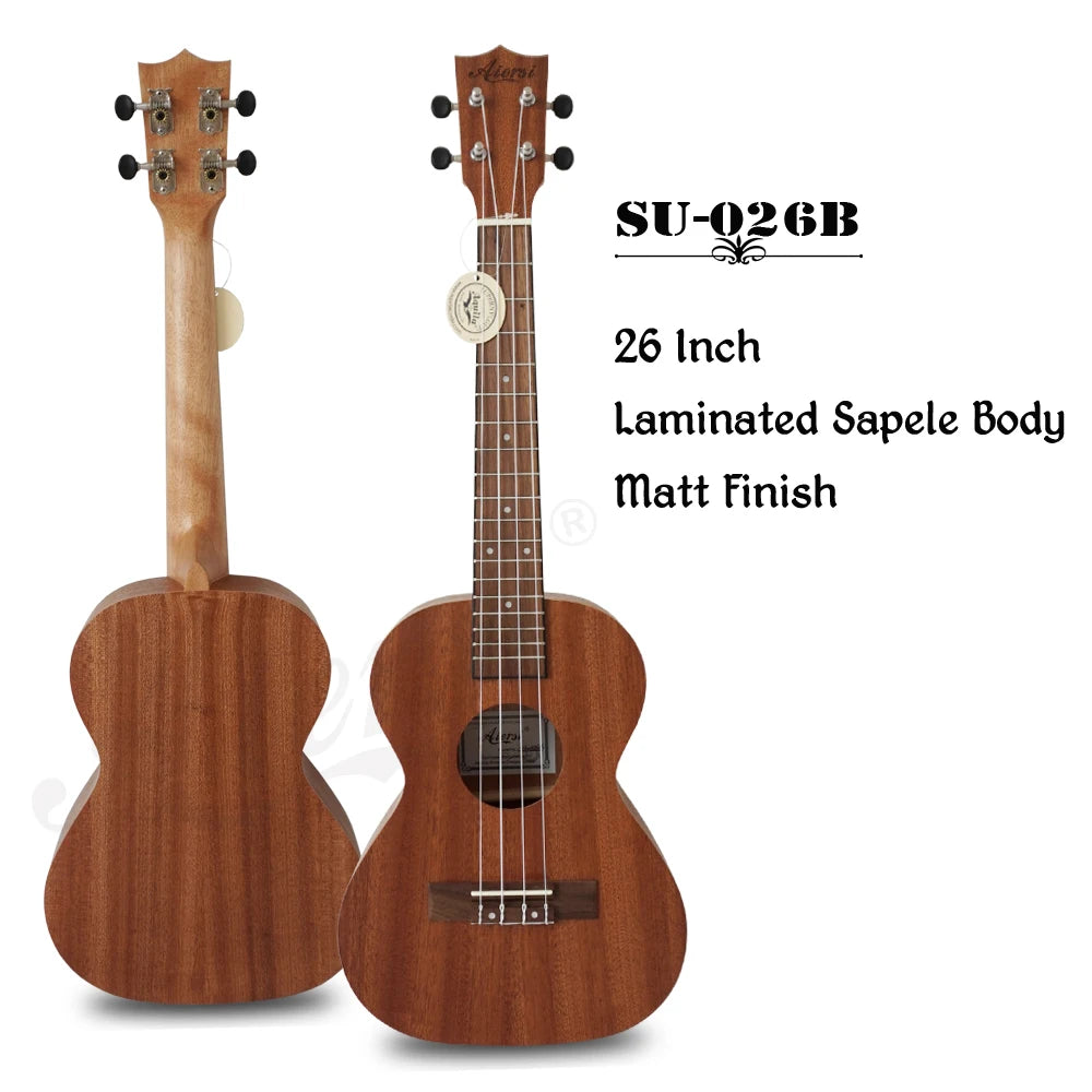 Wholesale Manufacturer OEM Aiersi Brand Full Size 26 Inch Mahogany Tenor Ukulele 4 Strings Hawaii Guitar for Sale Cheap Price