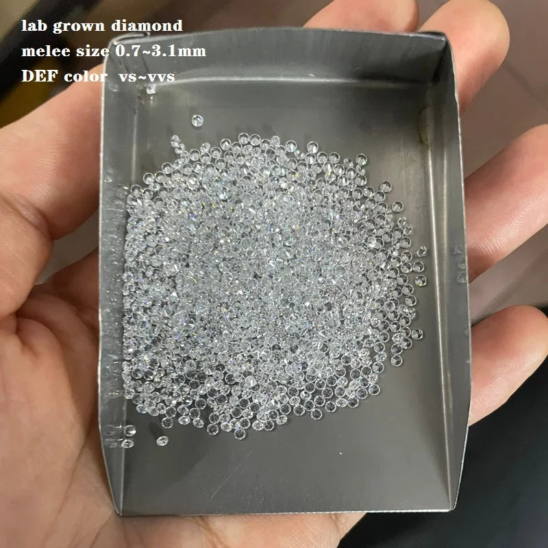 Starsgem 0.06CT Loose Diamond 2.4MM to 2.5MM E F VS LAB GROWN Diamond BRILLIANT HPHT CVD