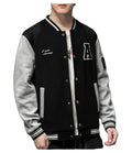 Men's Blue and White Baseball Ins Jacket