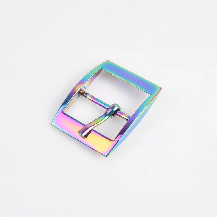 Handbag Garment 25mm Rainbow Metal Pin Belt Buckle Hardware