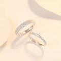 Night Bird And Rose Flower Wedding Rings Sterling Silver Valentine's Day Women Gift Jewelry Couple Open Ring