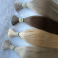 Luxury Hair Extensions Echt Haar Cabello Humano Por Kilos Brown Blonde 613 Unwefted No Weft Human Hair Bulk