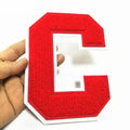 Famous OEM Custom C Alphabet Letter College Style Eco-Friendly Embroidered Felt Chenille Sew-on Patches for Coat Fabric