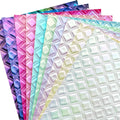 0.75mm Diamond Pattern Faux Leather Shiny Embossed Leather Multi-Color for Automotive Interior