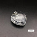 Hongzhuo Natural clear Quartz Stone Pendant Heart Shape Tini Pendant Stone Jade Pendant Jewelry Ornament Necklace for Gift Jewelry