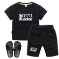 Drop Kids Summer Sports Casual Short Sleeve Clothing Sets Short Sets With Shoes Kids Clothing Sets