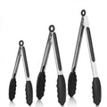 7/9/12 Inches Heat Resistant Silicone Cooking Food Tongs