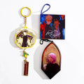 CNAWO Customized Creative Anime Keychain Glitter Dust Liquid Effect Acrylic Pendant on Plastic Keychain