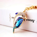 Color Diamond Sea Dolphin 3d Metal Keychain Cute Cartoon Rhinestones Pendant Small Gift Alloy Key Chain for Buckle