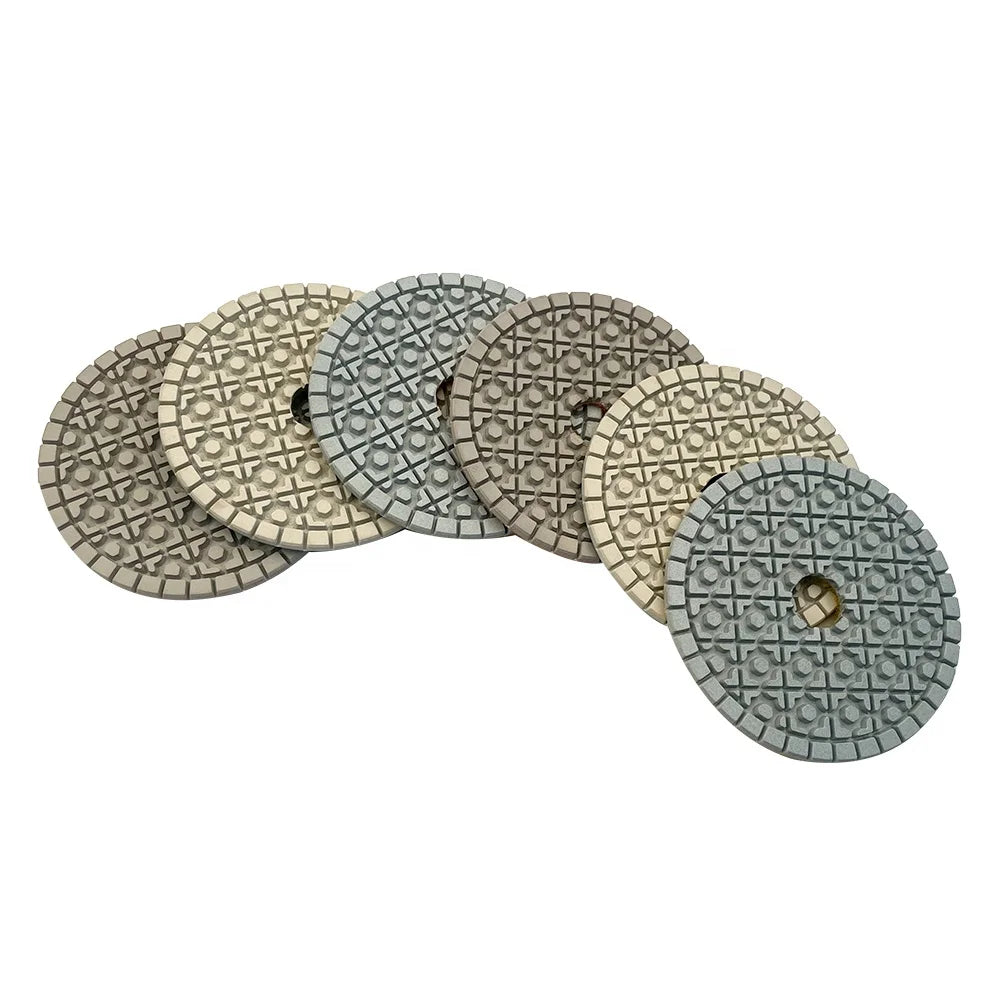 TRUE SHINE 100mm 3 Steps Wet Stone Polishing Tools Quartz Polishing Pads