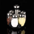 Wholesale 6pcs Set Thumb Press Stainless Steel Pepper Grinder Salt and Pepper Grinder Set with Stand