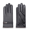 New Design Thermal Thicken Running Gloves Men PU Leather Gloves