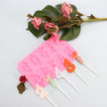 YS DIY Numbers 0-9 Lollipop Mold Silicone Bowknot Topper Chocolate Cheese Stick Mould Birthday Cake Decoration Candle Tools