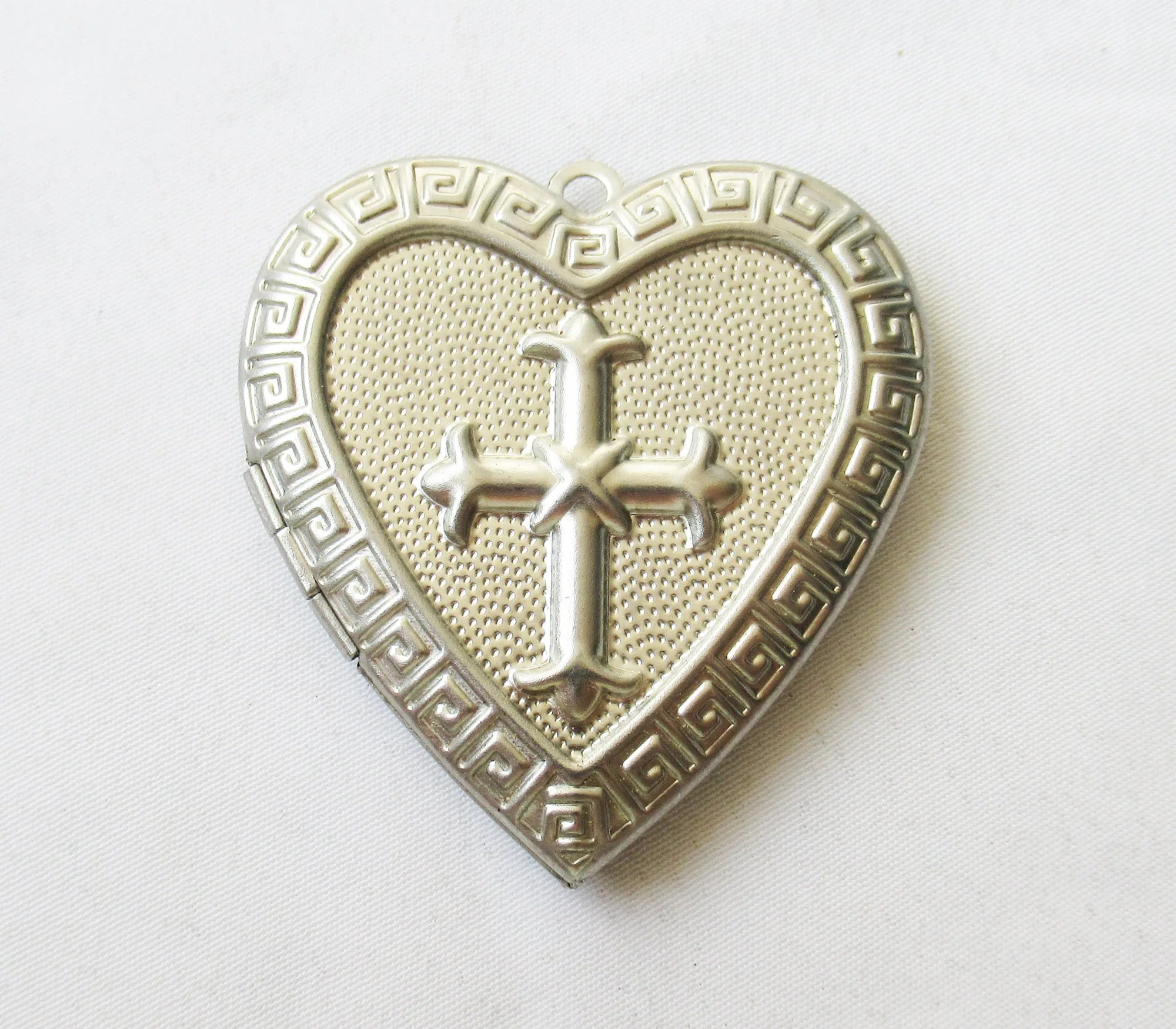 Heart Cross Tree Locket Pendant 40mm Stainless Steel Photo Locket