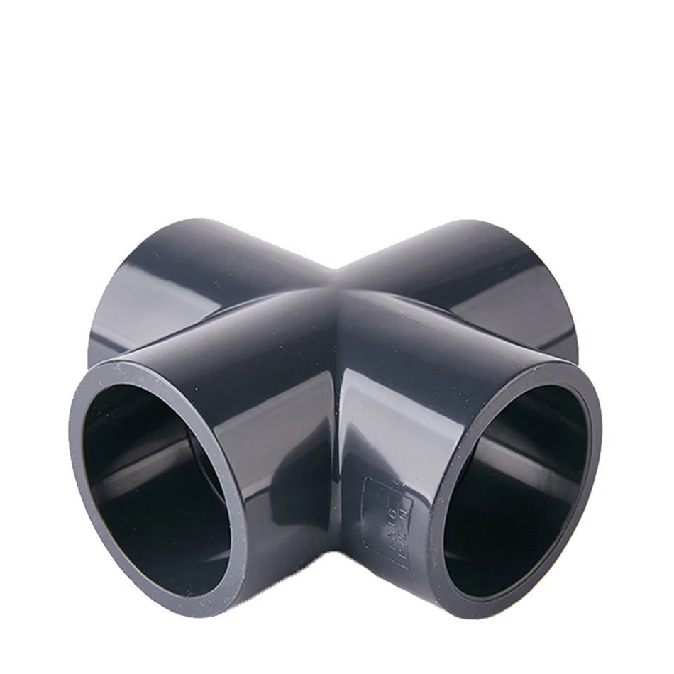 Wholesale Four Way Cross Tee High Pressure Plastic UPVC PVC Pipe Fitting for Plumbing Smooth Surface Water Supplying
