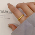 Dainty PVD 18K Gold Plated Stainless Steel Single Cubic Zirconia Diamond Stacking Thin Ring for Women