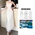 Brand Customization Women's Elegant Solid Color Evening Backless Party Prom Birthday Temperament Collar Maxi Dress