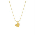 Simple 18k Gold Plated Stainless Steel Peach Heart love Pendant Necklace Jewelry Valentine's Day Gift for Woman