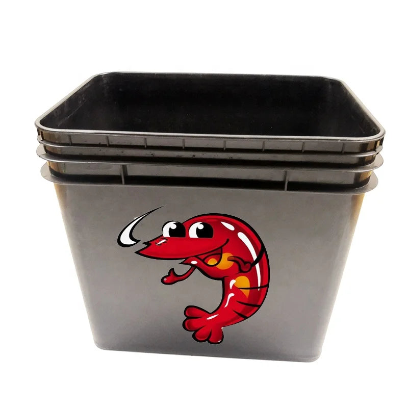 25 Liter Square Plastic Barrels Rectangle Buckets with Lid Rectangular Plastic Pail for Paint Toys Cookies