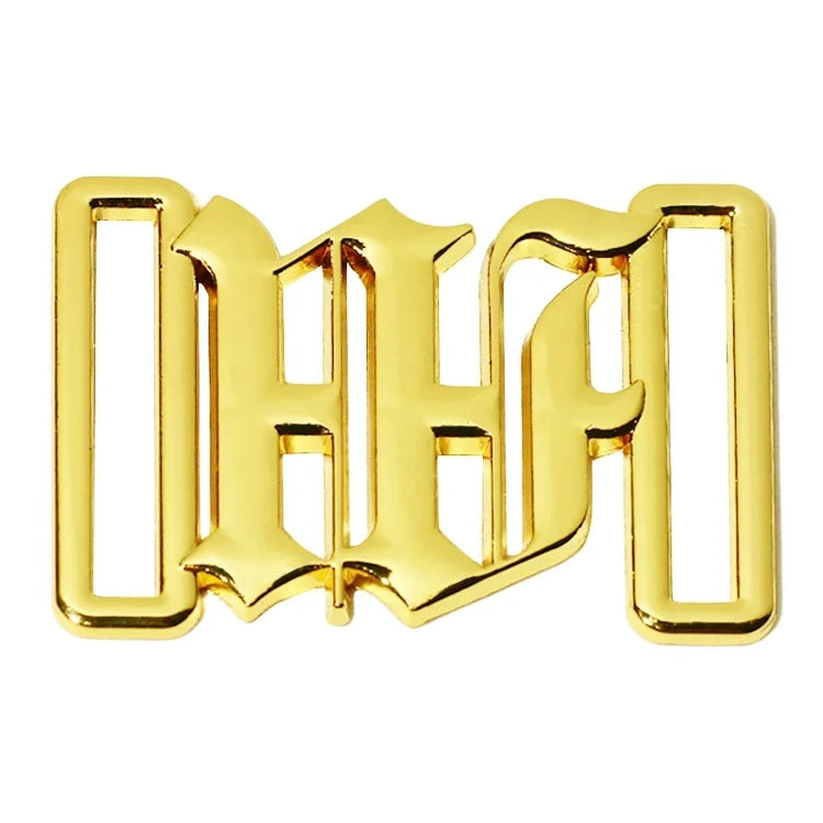 Adjustable Side Release Belt Buckle Custom Metal Hollow Plate with Gold Logo Factory Direct Wholesale