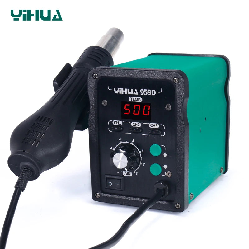 YIHUA 959D Intelligent Lead-free Spiral 700W Hot air Gun Rework Soldering Station for Mobile Motherboard Repairing