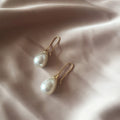2021 White Teardrop Two Styles New Fashion Accessories Pearl Earrings Long Temperament Hook Simple Earrings