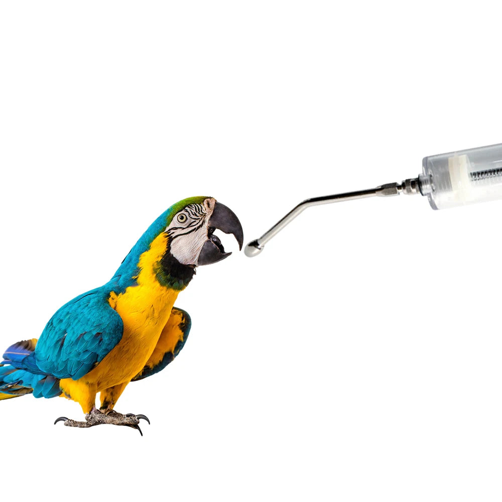 10ml 20ml Manual Bird Feeding Needle Gavage Tube Kit Cage Birds Parrot Hand Feeding Syringe