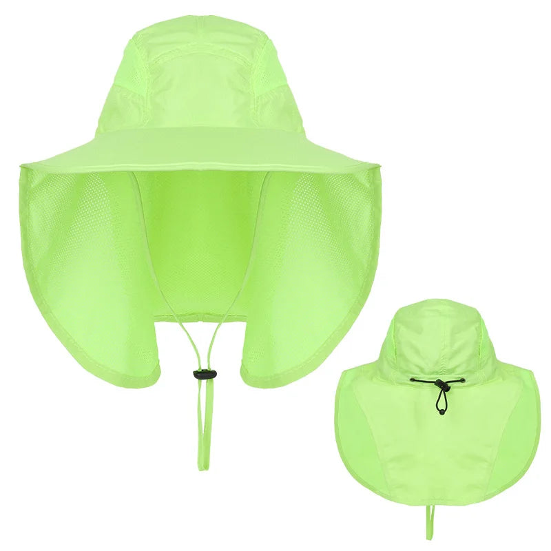 Men Women Outdoor gardener hats Sun Protection Waterproof Fishing Hat Wide Brim Neck Flap UPF 50+ Bucket Deserts Hat Wholesale