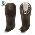 TP18 14" Beautiful Shine Chinese Human Hair Toupee for Women
