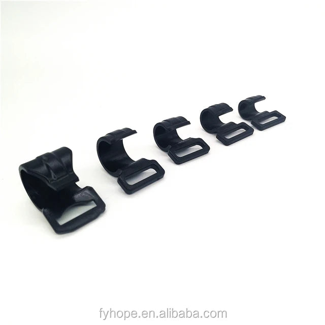 TA2037 G-Shaped Outdoor Camping Plastic Flat Tent Hooks Different Sizes 12mm PP Material Weighted Capacity for Hiking