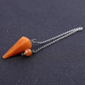 HY Customized logo Natural Crystal Conical Pendulum Quartz Mineral Jewelry wicca Ling Pendulum for garden decoration
