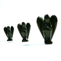 Huiying Black Obsidian Gemstone 1.5 Inch Carved Angels Crafts