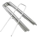 6 Inch 11 Gauge U-Shaped Landscape Staples Galvanized Garden Stakes Ground Pin Iron Steel Material U-Type Nail Sod Staple