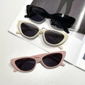 UV400 Protection Cat Eye Sunglasses for Women and Men Fashionable PC Frame in Transparent White Yellow Gray