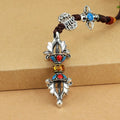 New Tibetan Six-character Mantra Prayer Wheel Pendant Vajra Car Keychain