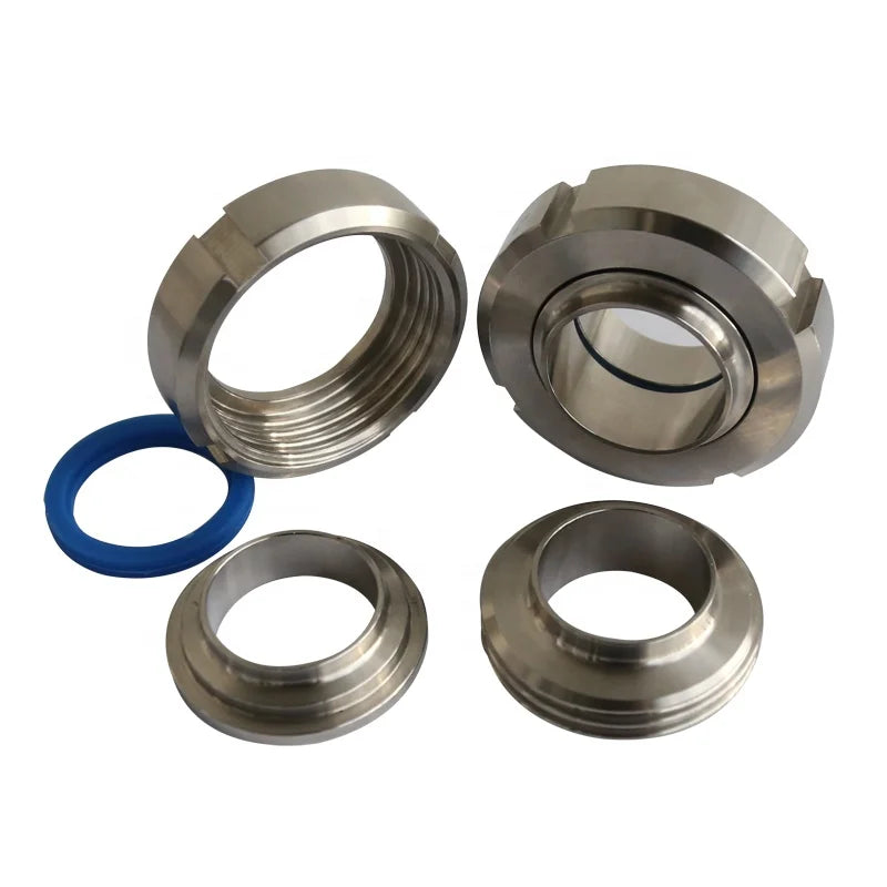 Stainless Steel 304 316 Sanitary Food Grade DIN SMS RJT Union Pipe Fitting