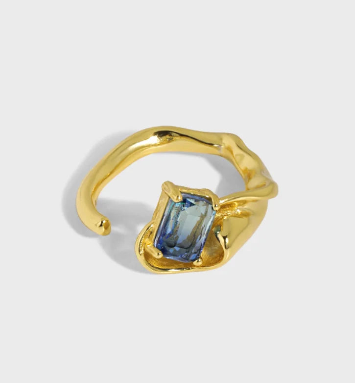 VIANRLA 925 Sterling Silver Fashion 18k Gold  Ring for Women