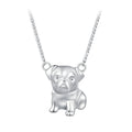 925 Sterling Silver Cute Pug Pendant Necklace Dog Neck Chain for Women Girls Birthday Gift Original Design Fine Jewelry BSN354