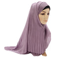 MIO Muslim Solid Colour Chiffon Women Arabia Wrinkle Turban Tudung Crinkle Scarf Hijabs