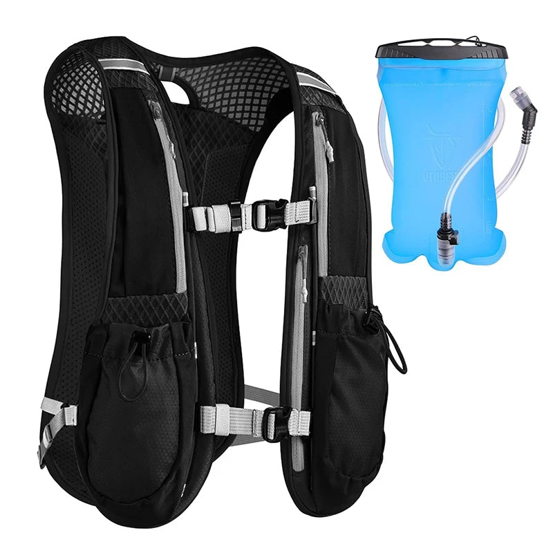 2024 Factory Custom Logo Outdoor Sports Marathon Hiking Cycling Trail Running Hydration Pack Vest 1.5L Polyester Portable
