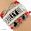 Customizable HARLEY QUINN Fashion Wrap Bracelet Hand Weaving Friendship Letter Bracelet