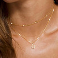 Layered Initial Necklaces Women Trendy Gold Plated Box Chain Letter A-Z Pendant Choker Necklace Party Gift Jewelry