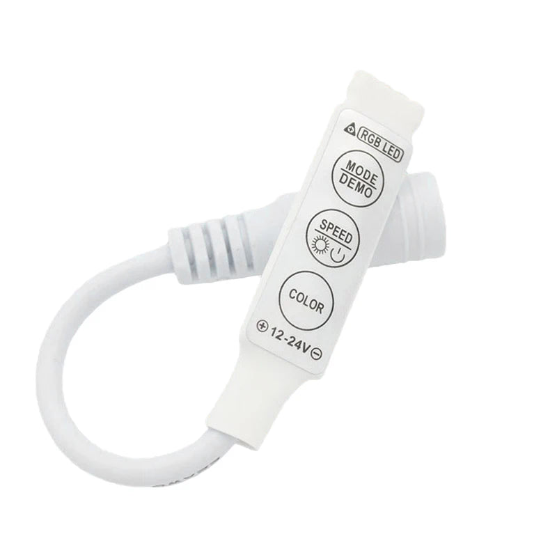 Lebeisenf DC12-24V Mini 3 Key LED Controller Manual Switch for 5050 Color Strip Module RGB Low Voltage Dimmer 12A 288W