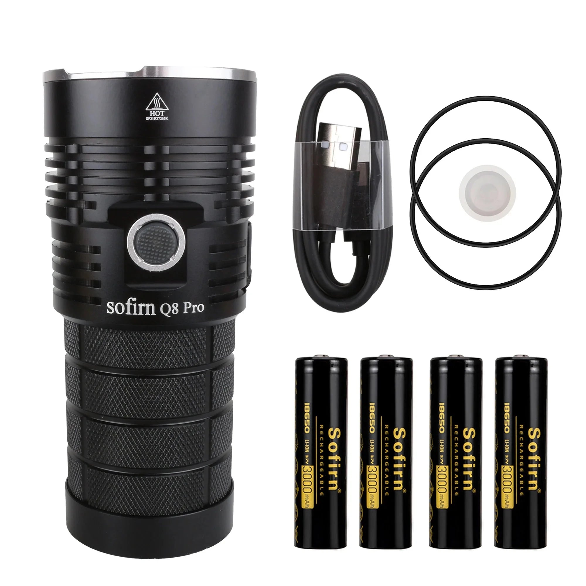 Sofirn 11000 Lumens High Power Aluminum Waterproof LED Flashlight with Zoom Focus